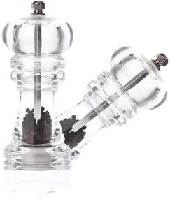 img 1 attached to Noger 6 Inch Clear Acrylic Salt and Pepper Grinder – Premium Kitchen Supplies for Freshly Ground Seasonings