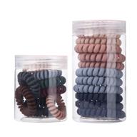 wectory 2packs (22pcs) spiral hair ties in 6 colors, mixed sizes - coil hair accessories for women & girls. perfect for holidays & daily use - phone cord hair ties, hair coils logo