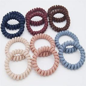 img 1 attached to WECTORY 2Packs (22Pcs) Spiral Hair Ties in 6 Colors, Mixed Sizes - Coil Hair Accessories for Women & Girls. Perfect for Holidays & Daily Use - Phone Cord Hair Ties, Hair Coils