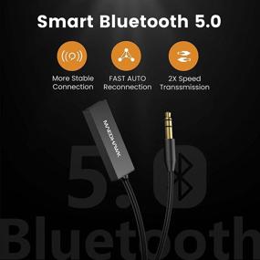 img 1 attached to Bluetooth 5.0 Приемник - Беспроводной Bluetooth Адаптер с микрофоном для автомобиля, домашней аудиосистемы, колонки, A2DP, питание от USB, автоматическое включение