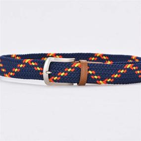 img 2 attached to Braided Elastic Multicolor Stretch Buckle Women's Accessories