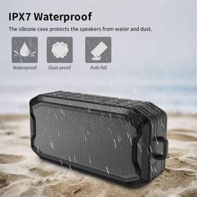 img 2 attached to 🔊 KKUYI Portable Bluetooth Speaker - Wireless Speaker with Powerful Stereo Sound, 10-Hour Playtime, IPX7 Waterproof Rating for Shower, Home, Office, Party, Beach