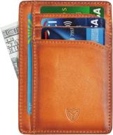 wallet leather holder front pocket logo