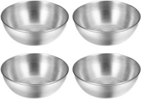 img 4 attached to 🍽️ Enhance Your Dining Experience with Hemoton Stainless Seasoning Dipping Appetizer Equipment