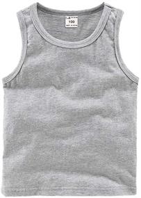 img 4 attached to PTPuke Sleeveless Comfort Unisex Toddler Boys' Clothing Tops, Tees & Shirts