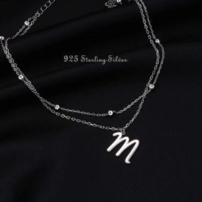 img 3 attached to 🔠 Sterling Silver Adjustable Initials Anklets for Girls' Jewelry