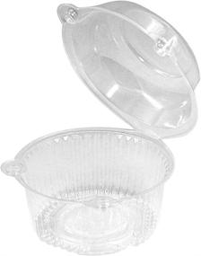 img 3 attached to Clayees Plastic Individual Cupcake Muffin Hamburger Dome Holders - Set of 100, Clear Cases, Boxes, Pods