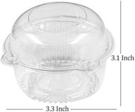 clayees plastic individual cupcake muffin hamburger dome holders - set of 100, clear cases, boxes, pods логотип