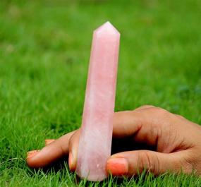 img 3 attached to Genuine Rose Quartz Obelisk Tower: Jet International Crystal Therapy Jumbo 💎 Facet Aura Rock Crystal Natural - Unveiling the Power of Crystal Energy Therapy