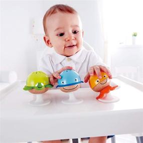 img 2 attached to 🦀 Hape Put-Stay Rattle Set: Multi Sea Animal Suction Rattle Toys for Baby's Educational Fun (E0330)