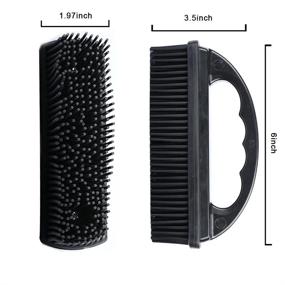 img 1 attached to 🐾 Godiyyer Rubber Pet Hair Removal Brush - Efficient Lint & Hair Remover Tool for Cats and Dogs - Silicone Brush for Grooming and Clean-Up - Black