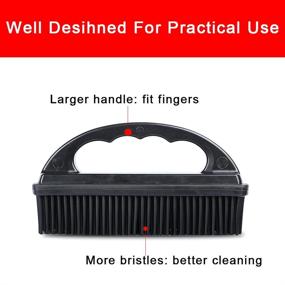 img 3 attached to 🐾 Godiyyer Rubber Pet Hair Removal Brush - Efficient Lint & Hair Remover Tool for Cats and Dogs - Silicone Brush for Grooming and Clean-Up - Black