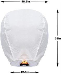 img 2 attached to 🏮 White Paper Chinese Lanterns (10-Pack) - 100% Biodegradable Sky Lanterns for Memorable Beach Visits, Birthday Party, or Special Events