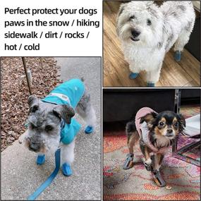 img 1 attached to 🐾 Premium Hcpet Dog Booties Paw Protector: Breathable Shoes for Small-Medium Dogs | Reflective Straps, Anti-Slip Puppy Hiking Boots - 4Pcs