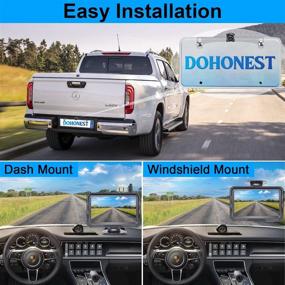 img 2 attached to 🚗 Upgrade Your Vehicle Safety: DoHonest V11 HD Wireless Backup Camera with Monitor - Super Night Vision, Bluetooth, Stable Digital Signal for Pickup Truck, Van, Camping Car - License Plate Hitch Rear View Camera with DIY Guidelines