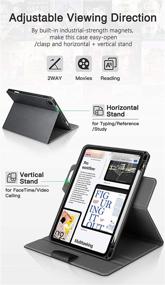 img 1 attached to 📱 KingBlanc Case for iPad Pro 11 2021/2020/2018 - Vertical & Horizontal Stand, Apple Pencil Holder, Magnetic Detachable Cover, Auto Sleep Wake, PU Leather Folio Smart Cover - Black