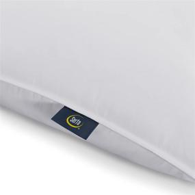 img 1 attached to SERTA Down Illusion Soft Hypoallergenic Medium Firm Bed Pillows for Sleeping - 2 Pack