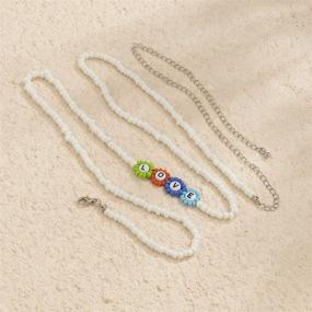 img 2 attached to Belly Weight Adjustable Waistbeads White Multicolor Women's Jewelry for Body Jewelry