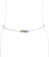 belly weight adjustable waistbeads white multicolor women's jewelry for body jewelry logo