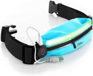 🏃 safety first: sport2people led reflective running belt pouch with usb rechargeable light for night running logo