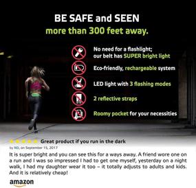 img 1 attached to 🏃 Safety First: sport2people LED Reflective Running Belt Pouch with USB Rechargeable Light for Night Running