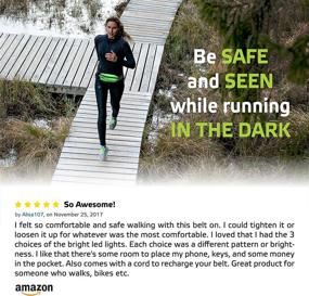 img 2 attached to 🏃 Safety First: sport2people LED Reflective Running Belt Pouch with USB Rechargeable Light for Night Running