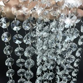 img 4 attached to Sewn Crystal Teardrop Chandelier Pendants for Decorative Embellishments