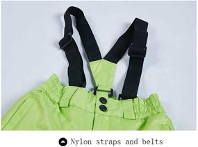img 3 attached to 🏂 Waterproof Windproof Snowboard Suspenders for Kids - Girls' Clothing and Active Gear
