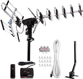 img 4 attached to 📡 [2020 Update] Five Star Outdoor Digital Amplified HDTV Antenna - 200 Mile Long Range, 360 Degree Rotation, HD 4K 1080P, FM Radio, Supports 5 TVs with Installation Kit and Mounting Pole