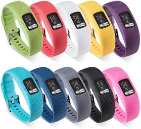 img 1 attached to Повязка MyFitBands для замены ремня на Garmin Vivofit 4 - фитнес-трекер-браслет желтого цвета, маленький размер.
