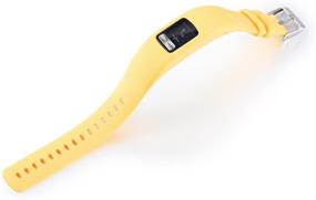img 2 attached to Повязка MyFitBands для замены ремня на Garmin Vivofit 4 - фитнес-трекер-браслет желтого цвета, маленький размер.