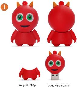 img 3 attached to 🎃 LEIZHAN 8GB USB Flash Drive 4 Pack - Creative Monster Cartoon Pumpkin Design for Halloween, Novelty Computer Memory Stick Gift & Data Storage