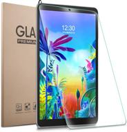📱 gylint lg g pad 5 10.1 screen protector glass - tempered glass 9h hardness scratch resistant bubble free tablet screen protector for lg g pad 5 10.1 inches tablet 2019, model: lm-t600l, t600l logo