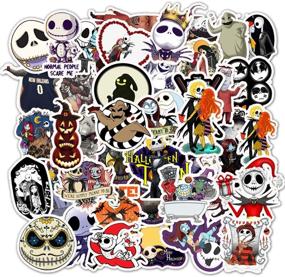 img 4 attached to 🎃 Spooky Halloween Stickers: The Nightmare Before Christmas & Tim Burton's Sticker Set - Waterproof Laptop, Bike, Skateboard & Luggage Decals (50 PCS)