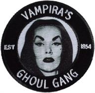 🧛 kreepsville 666 presents: vampira's ghoul gang iron-on patch – get an instant gothic upgrade! logo