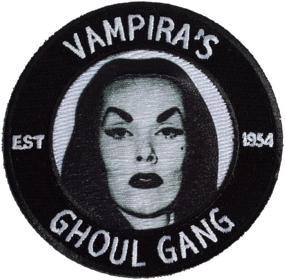 img 1 attached to 🧛 Kreepsville 666 Presents: Vampira's Ghoul Gang Iron-On Patch – Get an Instant Gothic Upgrade!