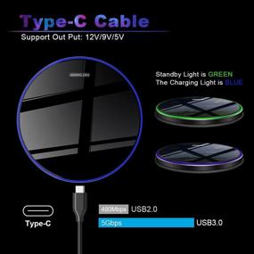 img 1 attached to 2021 Быстрая беспроводная зарядная подставка, Qi 20 Вт Макс, совместимость с USB C для Samsung Galaxy S21, S21 Ultra, S21 Plus, S20 Fe, S10, Note 20/10, Google Piexl 5, LG Velvet 5g, Motorola.