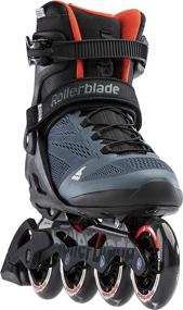 img 3 attached to 🛼 Rollerblade Macroblade 90 Men's Fitness Inline Skate, Orion Blue/Spicy Orange, Performance Skates