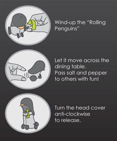 img 2 attached to 🐧 Simposh Rolling Penguins: Interactive Wind-Up Salt & Pepper Shakers"