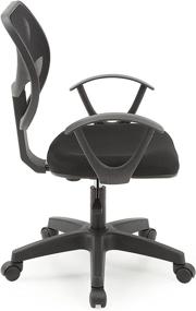 img 2 attached to Hodedah Mesh Task Chair - Adjustable Height, Swiveling & Padded Seat (Black)