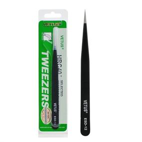 img 2 attached to BEYELIAN Eyelash Extension Tweezers, ESD-12: Straight Tip Lash Tweezers for Isolation and Individual Lashes, Ideal for Professional Lash Extension Application