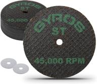 🪓 resin cut-off wheels for rotary tools - gyros 1.5"; pack of 12 double fiberglass reinforced cutting discs; high-strength titanium and carbon construction; dremel cutting tool accessory; made in usa 11-41502/12 logo