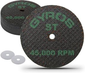 img 4 attached to 🪓 Resin Cut-Off Wheels for Rotary Tools - GYROS 1.5"; Pack of 12 Double Fiberglass Reinforced Cutting Discs; High-Strength Titanium and Carbon Construction; Dremel Cutting Tool Accessory; Made in USA 11-41502/12