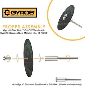 img 1 attached to 🪓 Resin Cut-Off Wheels for Rotary Tools - GYROS 1.5"; Pack of 12 Double Fiberglass Reinforced Cutting Discs; High-Strength Titanium and Carbon Construction; Dremel Cutting Tool Accessory; Made in USA 11-41502/12