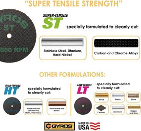 img 2 attached to 🪓 Resin Cut-Off Wheels for Rotary Tools - GYROS 1.5"; Pack of 12 Double Fiberglass Reinforced Cutting Discs; High-Strength Titanium and Carbon Construction; Dremel Cutting Tool Accessory; Made in USA 11-41502/12