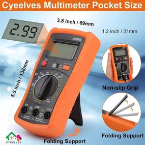 img 2 attached to 🔧 Digital Multimeter: Versatile AC DC Voltmeter & Ohm Volt Amp Tester with Backlight - Measure Voltage, Current, Resistance & Diodes - Portable Pocket Meter