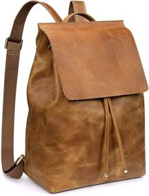 img 4 attached to 🎒 Stylish and Functional: S ZONE Vintage Backpack Rucksack Schoolbag – Women's Handbags & Wallets