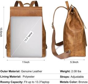 img 1 attached to 🎒 Stylish and Functional: S ZONE Vintage Backpack Rucksack Schoolbag – Women's Handbags & Wallets