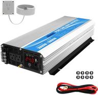 3000w 24v pure sine wave power inverter: dc to ac120v with dual ac outlets, remote control, usb 2.4a, and led display logo