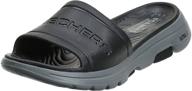 skechers mens slide sandal black men's shoes for athletic logo